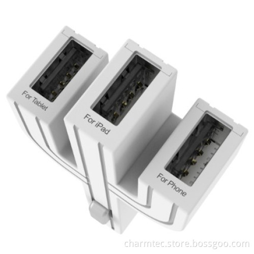 Three-Port Car Charger, Output: 5V/4.2A, (1A+2.1A+1A)